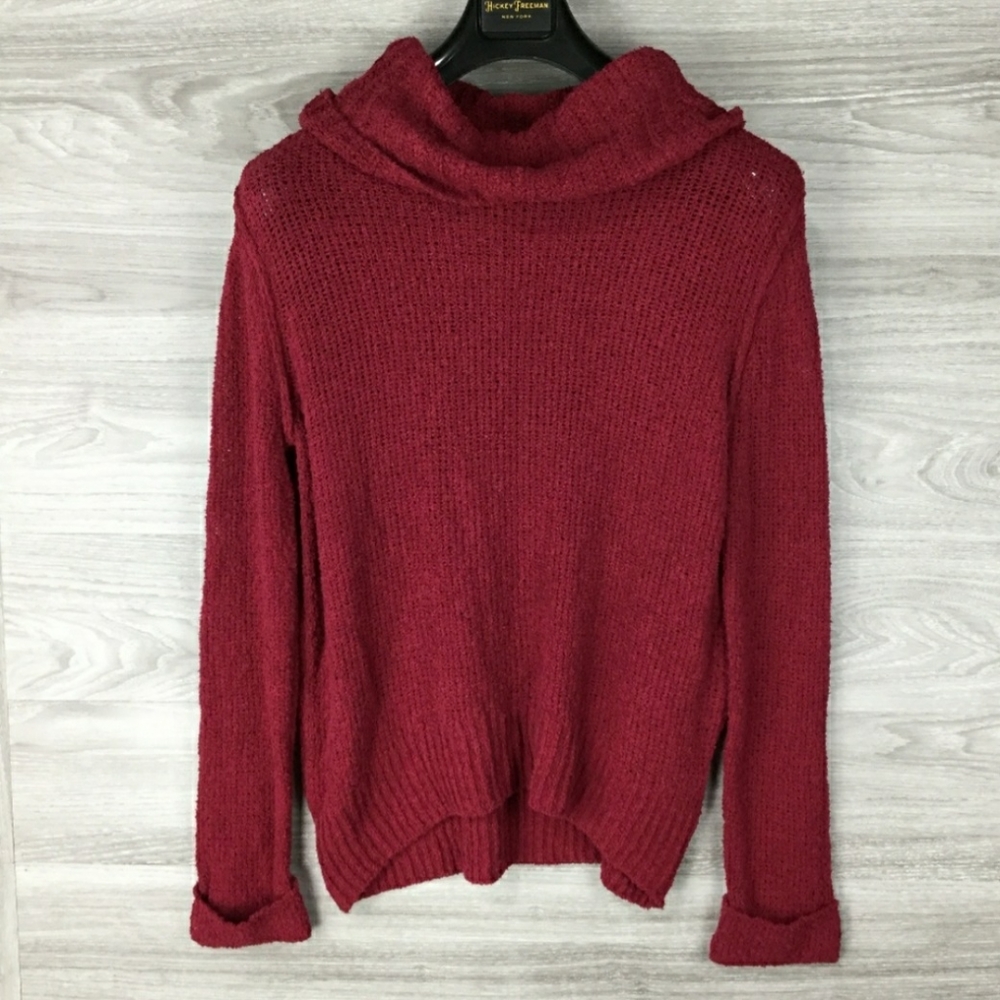 Caslon Red Cuff Sleeve Sweater